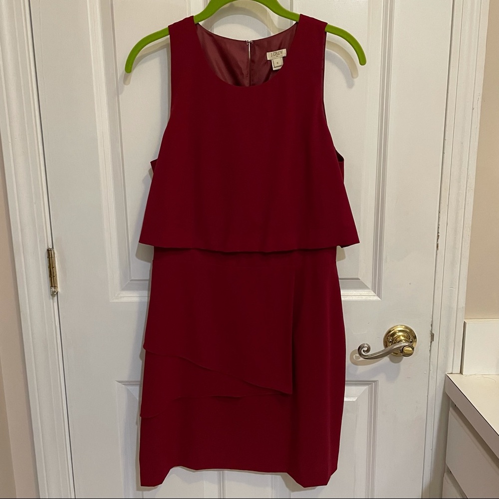 J Crew Sleeveless Wine Red Dress
